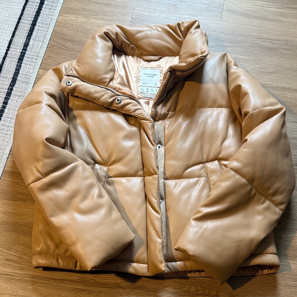 Abercrombie & Fitch Tan Puffer Jacket